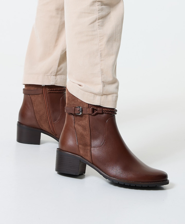 Women enkellaarzen bruin