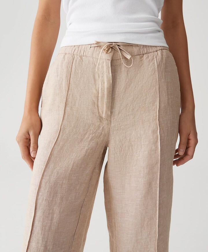 Maikito linen broek beige
