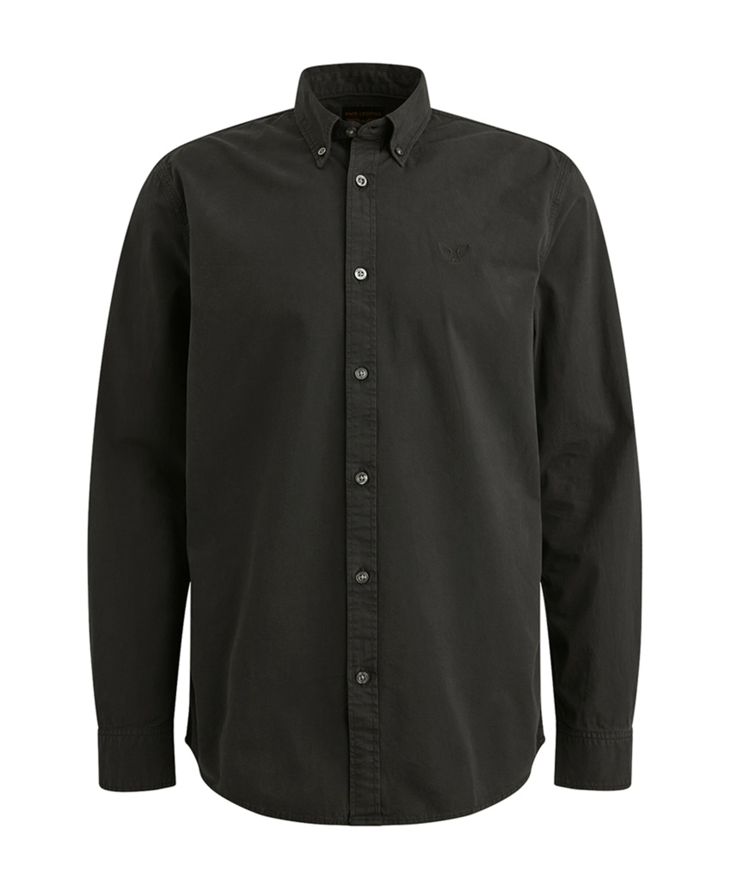 Heren overhemd lange mouw zwart