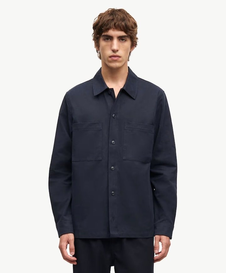 Heren overshirt blauw
