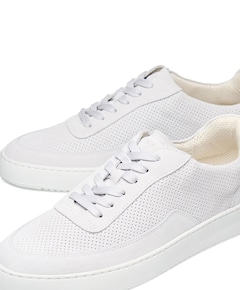 Mondo Suede Perforated heren sneakers wit
