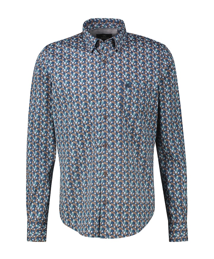 Overhemd lange mouw blauw