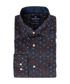 Heren overhemd lange mouw blauw