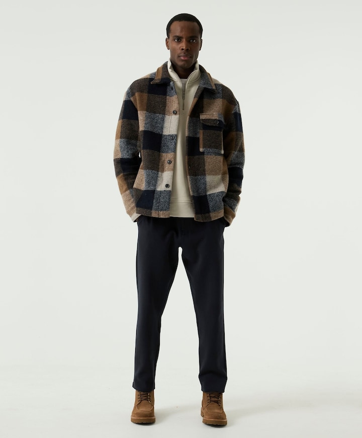 Heren overshirt bruin