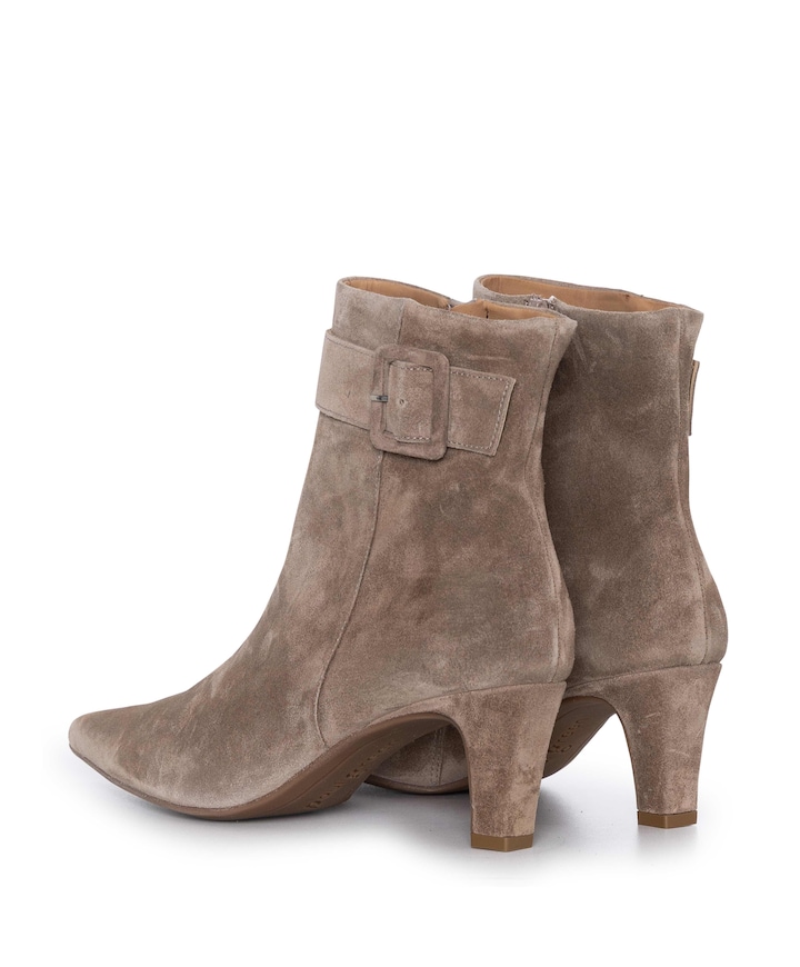 dames enkellaarzen beige
