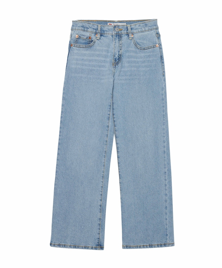 Wide leg jeans meisjes jeans blauw