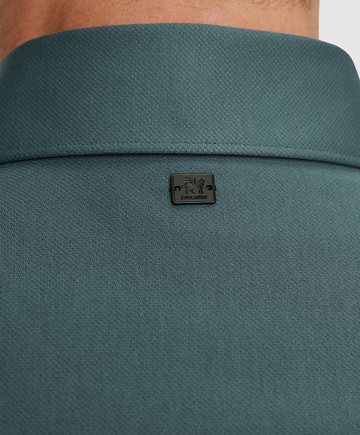 Heren overhemd lange mouw blauw