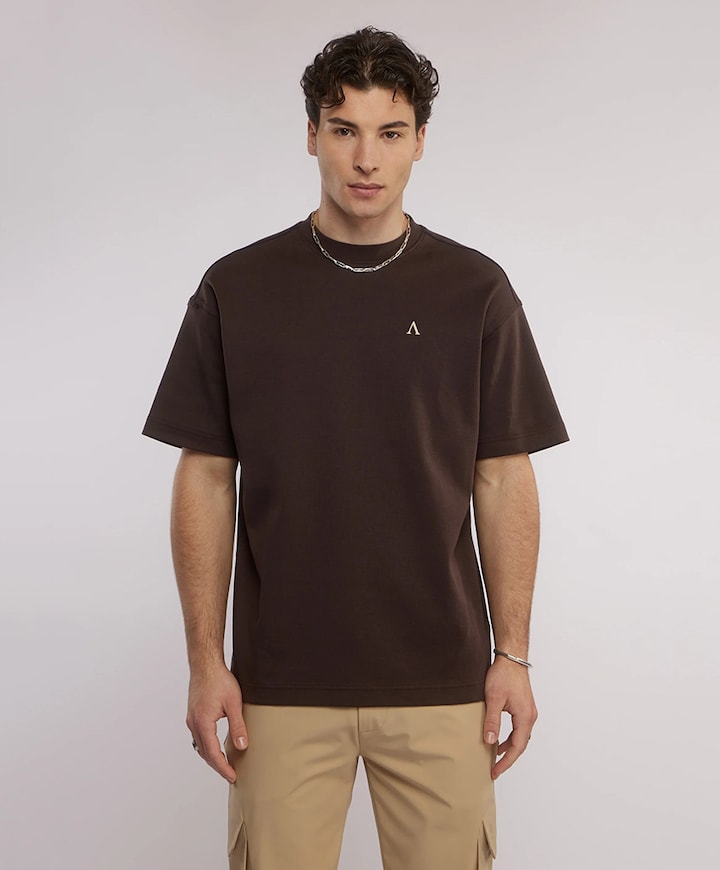 Heren T-shirt bruin