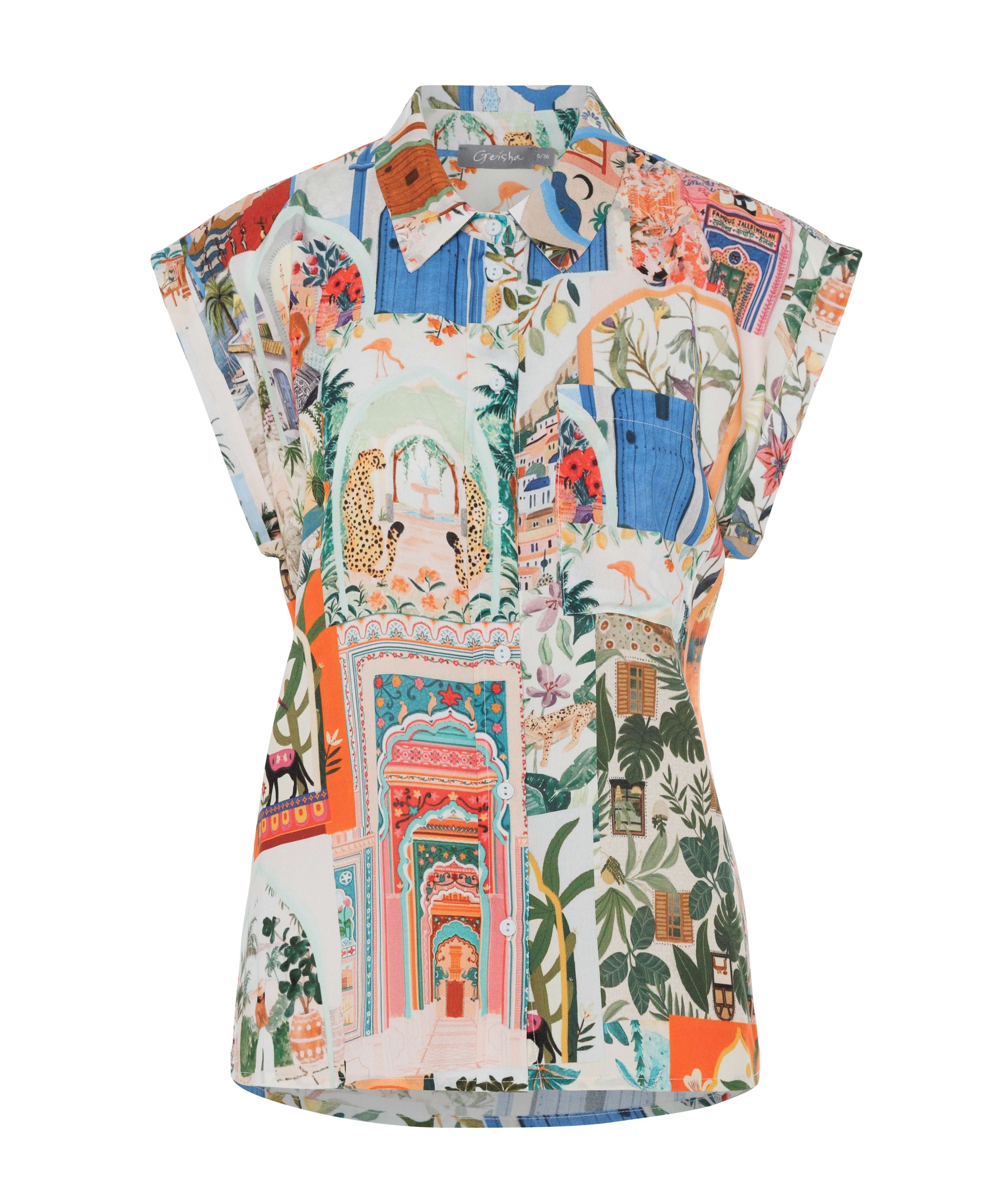 Dames blouse multicolor