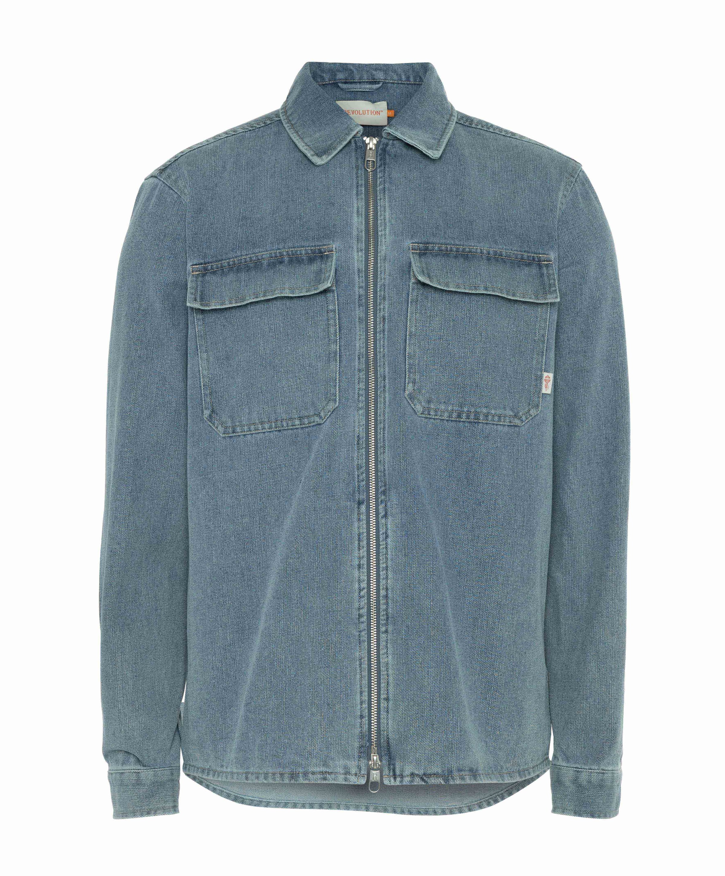 Heren overshirt blauw