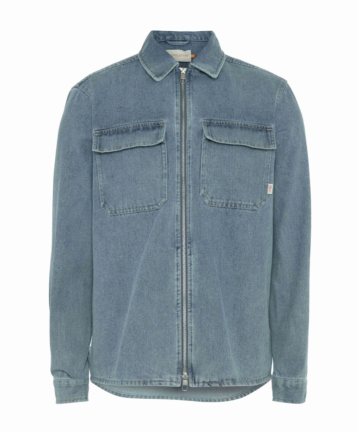 Heren overshirt blauw