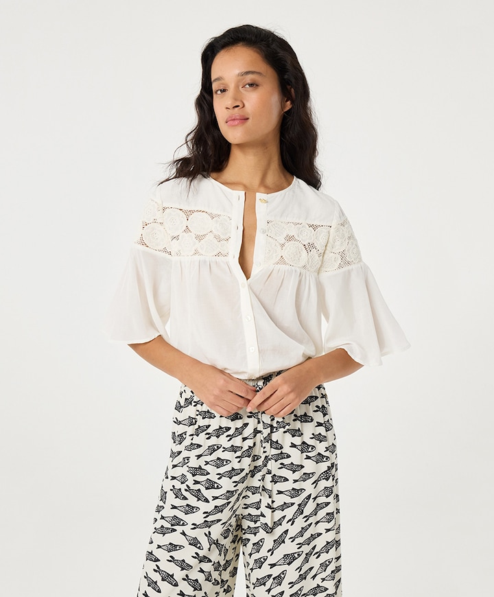 Dames blouse ecru