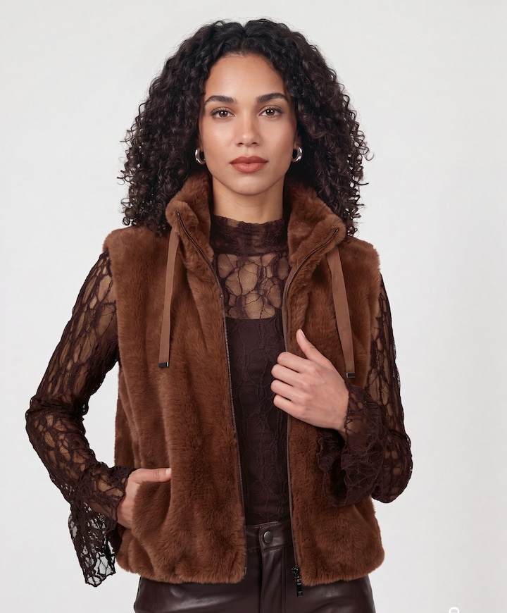Dames bodywarmer bruin