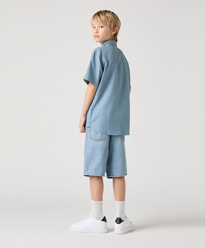 Skate shorts jongens korte broek blauw