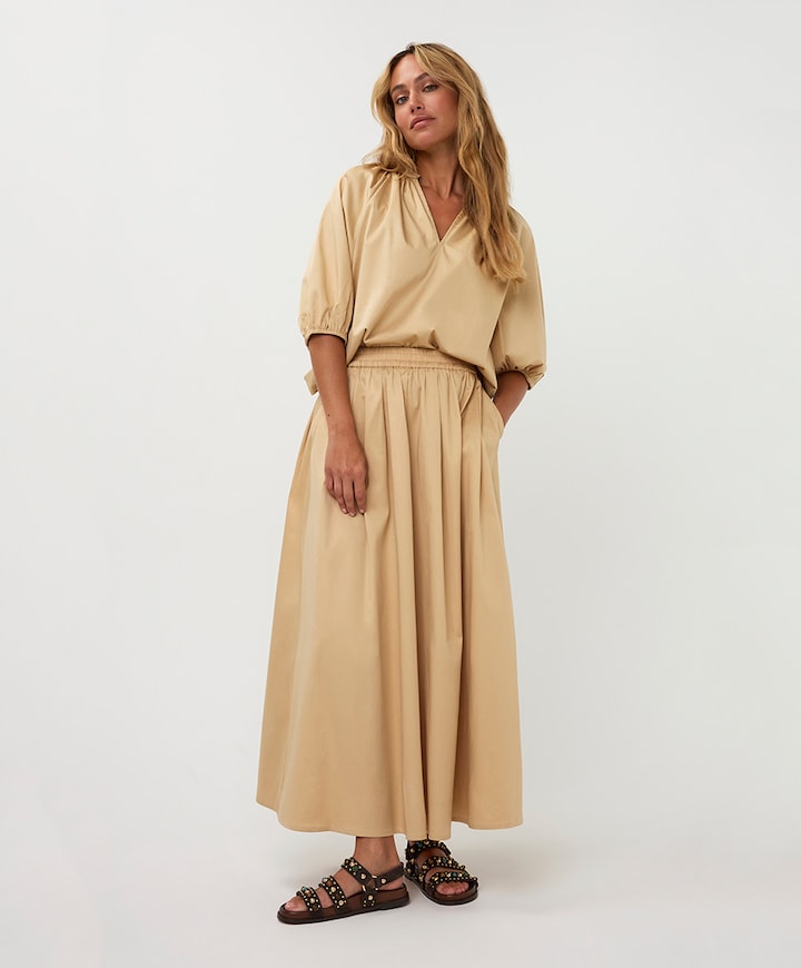 Dames rok beige