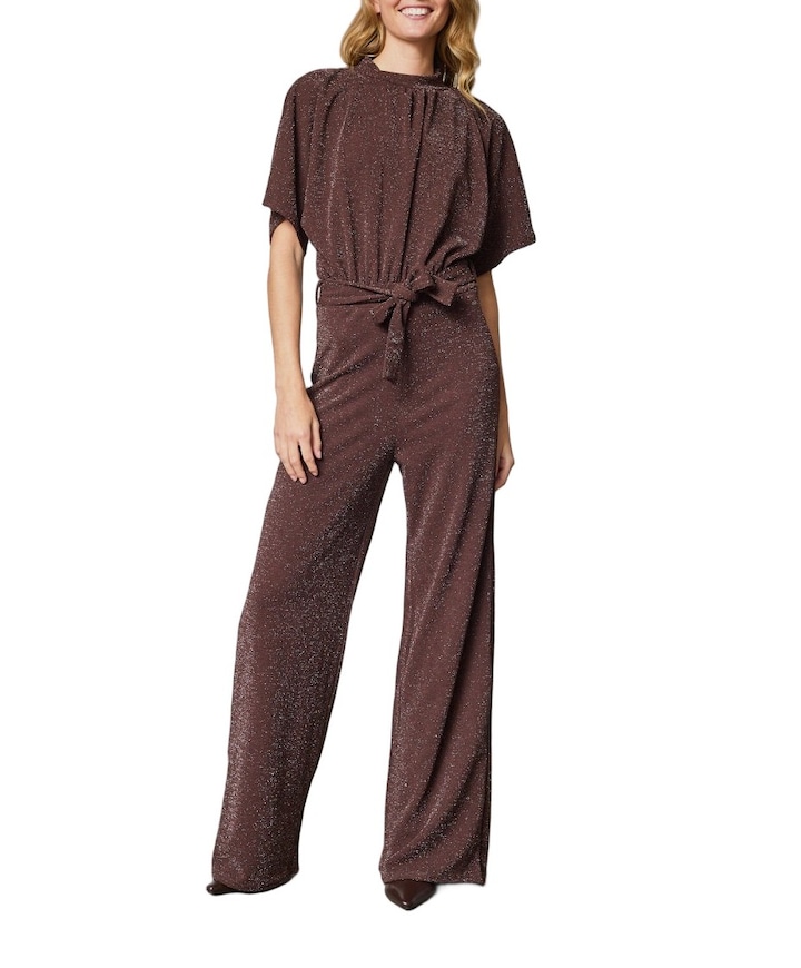 Girl-ju4 dames jumpsuit bruin