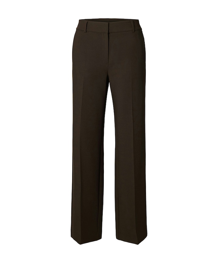 SLFRITA MW WIDE PANT MEL NOOS dames broek bruin