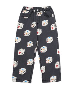 Heart dice denim jeans grijs