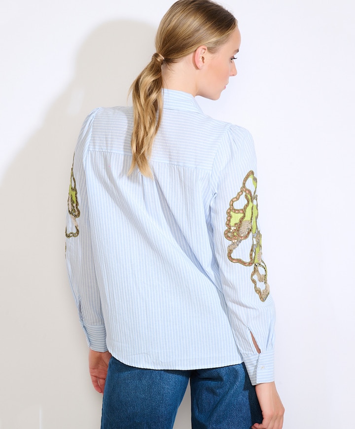 Blouse blauw