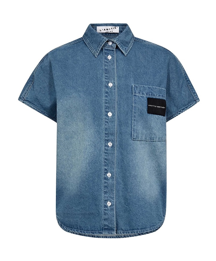 Dames blouse blauw