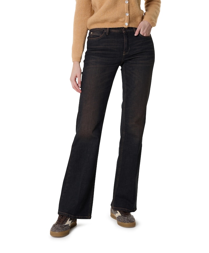 Paris flared dames jeans bruin
