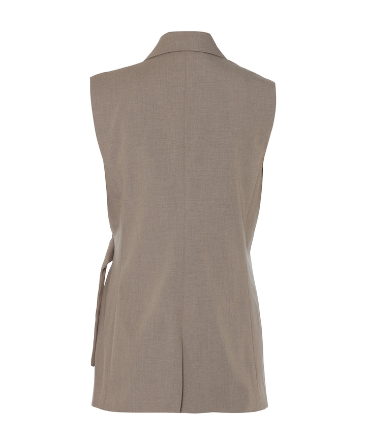 Dames gilet beige