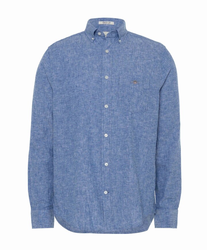 Overhemd lange mouw blauw
