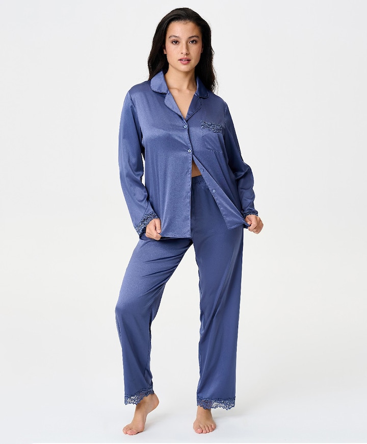Dames pyjamaset grijs