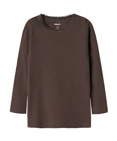Meisjes longsleeve bruin