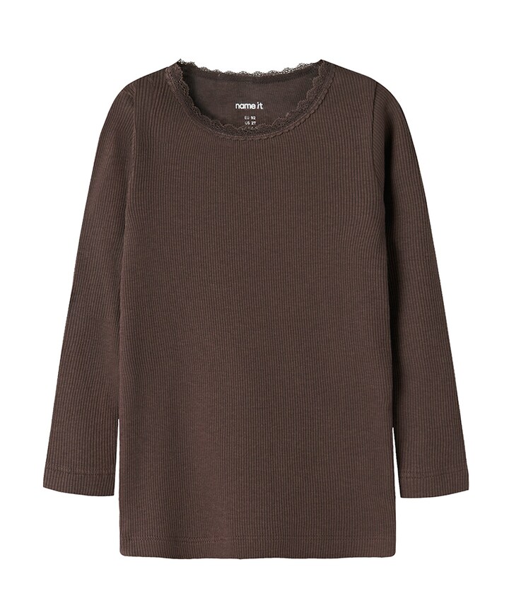 Meisjes longsleeve bruin