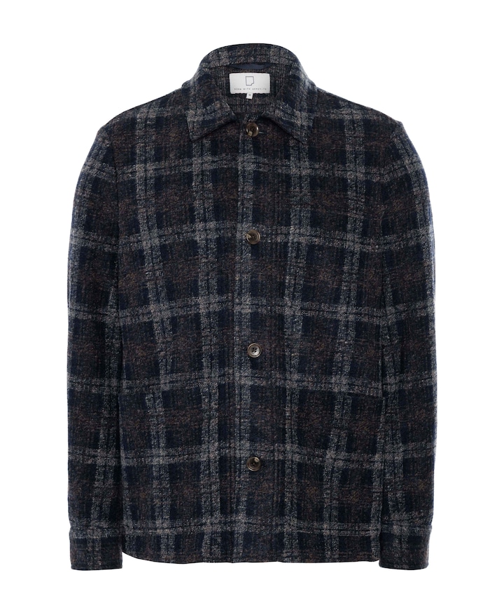 Heren overshirt blauw