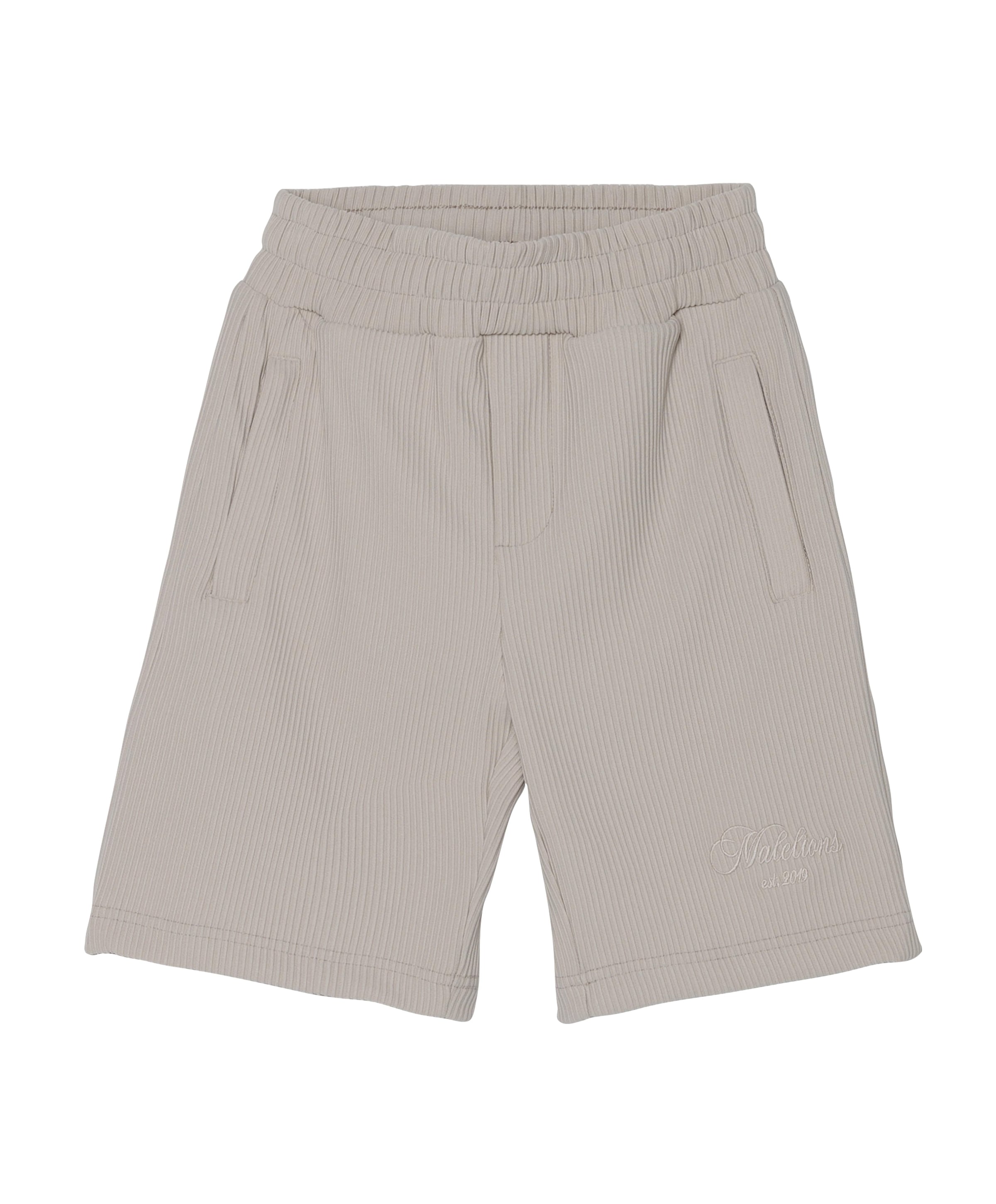 Ribbed Script jongens korte broek ecru