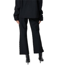 France statement slit pantalon zwart