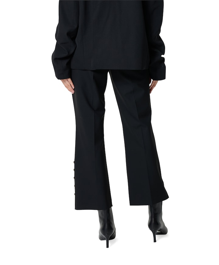 France statement slit pantalon zwart