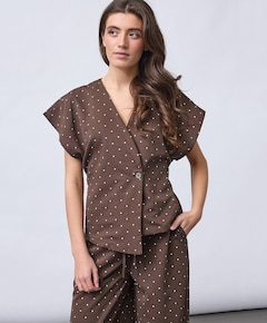 Dames gilet bruin