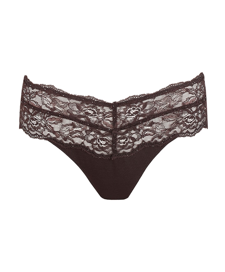 Dames string bruin