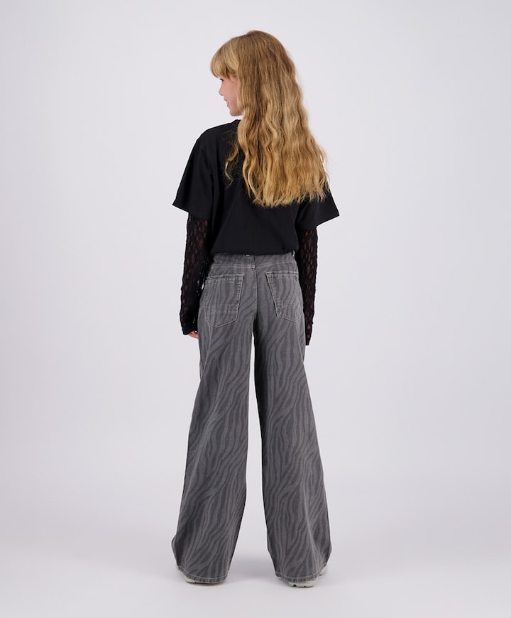Monaco Zebra meisjes jeans grijs