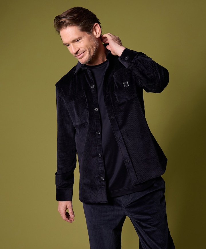 Overhemd lange mouw blauw