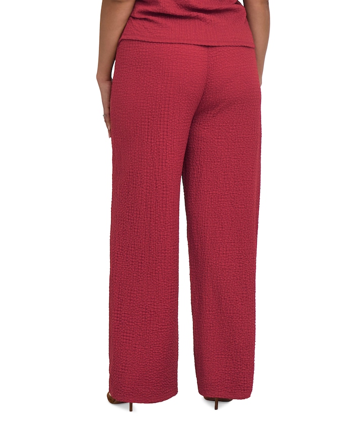 CARERIKKA HW WIDE CRINKLE PNT dames broek rood