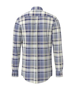 Heren overhemd lange mouw blauw