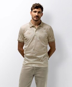 Heren polo beige