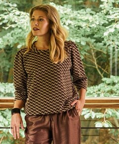 Dames longsleeve bruin