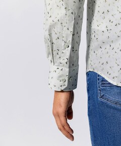 Heren overhemd lange mouw groen