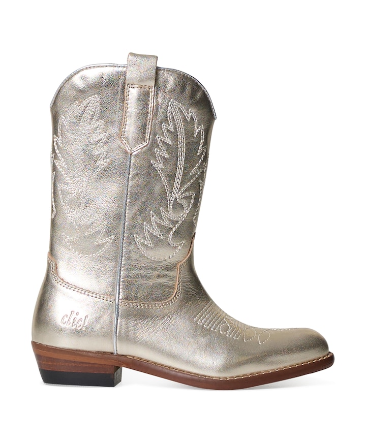 Country cuero meisjes laarzen goud