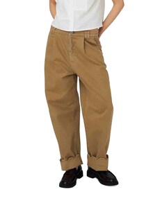 Low-Waist Cotton broek beige