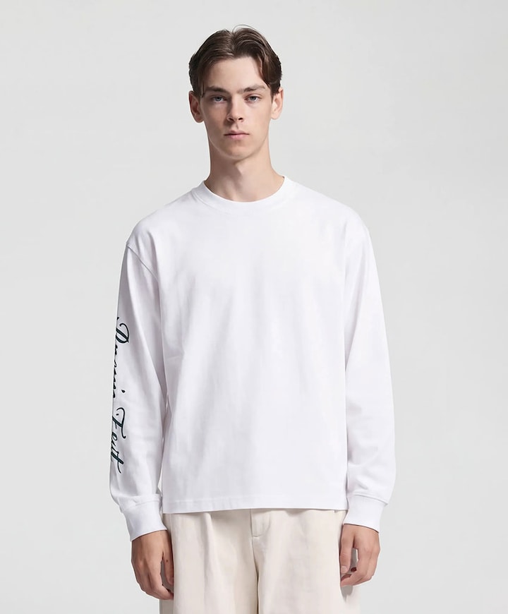 Heren longsleeve wit