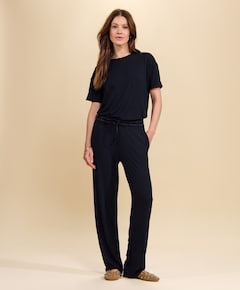 Dames pyjamatop blauw