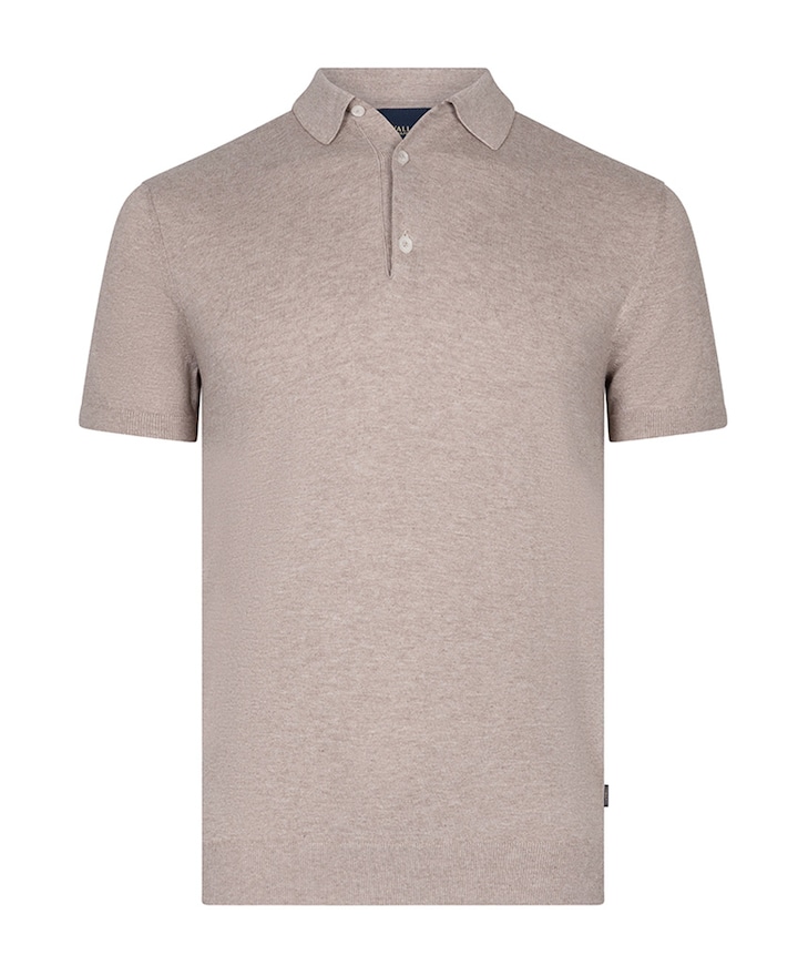 Heren polo beige