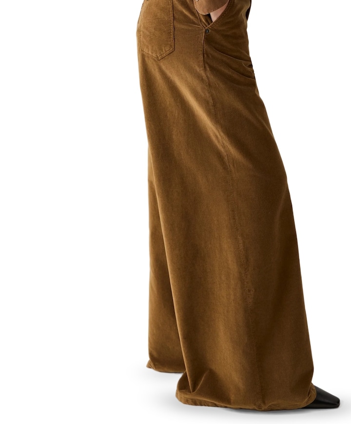 New Marlene 8104 Shiny Cord dames broek bruin