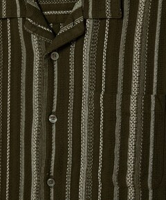 Heren overhemd korte mouw groen